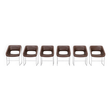Suite de 6 fauteuils “Lotus Series”  Paul Boulva-Artopex, Canada-1970