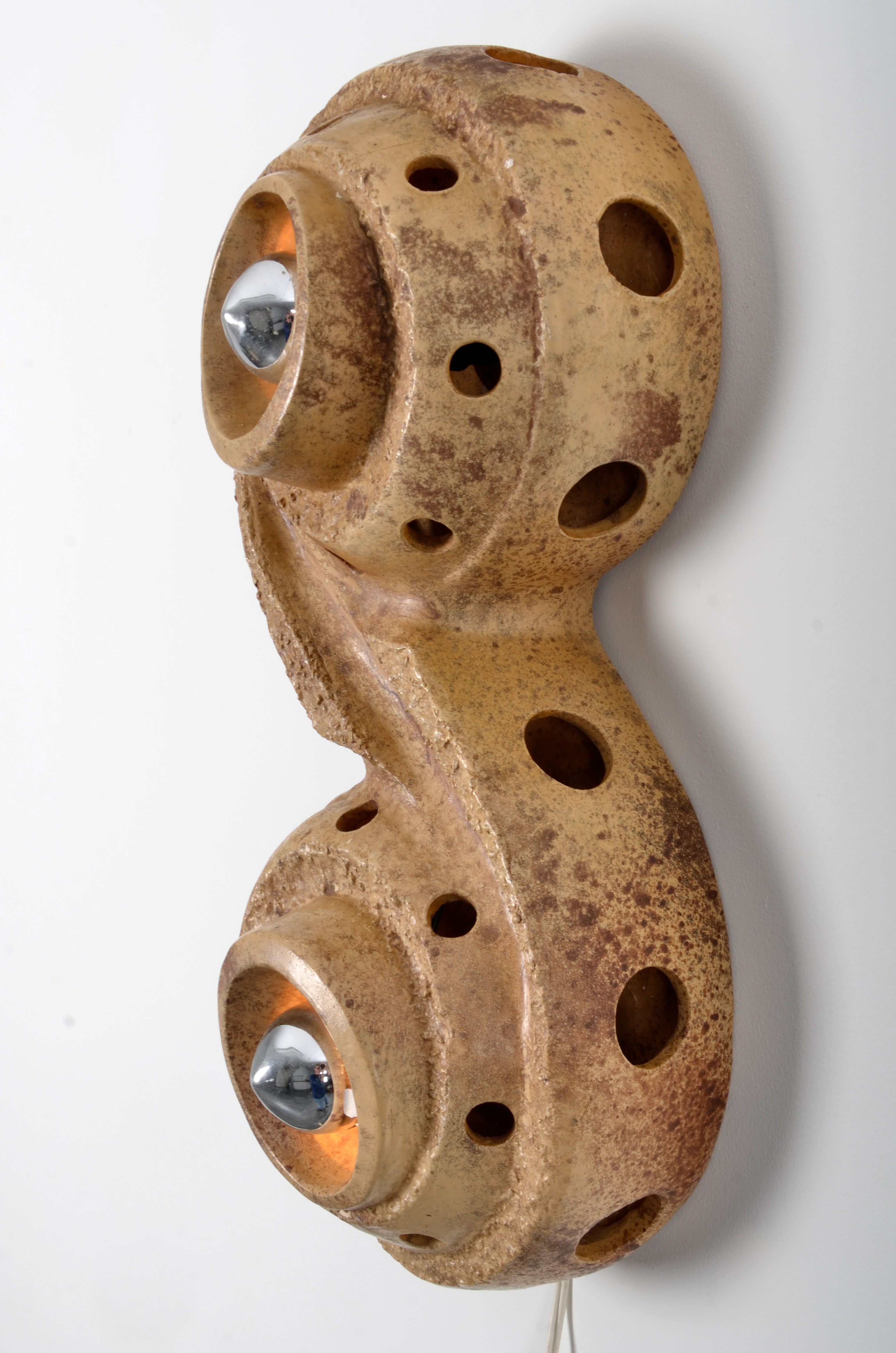 Space age ceramic wall lamp , 1970