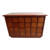 Vintage mahogany filing cabinet with drawers