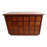 Vintage mahogany filing cabinet with drawers