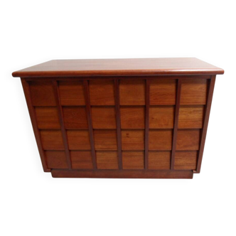 Vintage mahogany filing cabinet with drawers