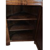 Armoire d’angle antique de l’Allemagne du Nord dans l’Empire tardif en acajou poli