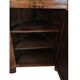 Antique North German Corner Cabinet in Late Empire in Polished Mahogany