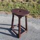 Antique church stool in solid oak