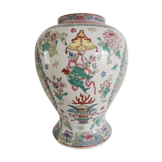 Potiche couverte en porcelaine de Chine 47 cm