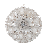 Sputnik Chrome and Glass Flowers Chandelier by Paolo Venini for VeArt 1960s