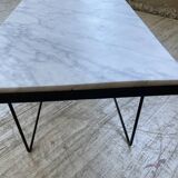 50s coffee table in metal and marble