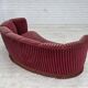 1960s, Danish 2-seater "Banan" sofa, furniture velour, oak wood.