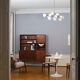 Italian opalglass and brass bubble lamp 1950