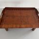 Wooden coffee table with a lovely square pattern, serving tray, 1960s, Germany.