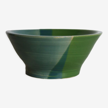 Green and blue ceramic bowl