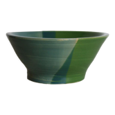 Green and blue ceramic bowl