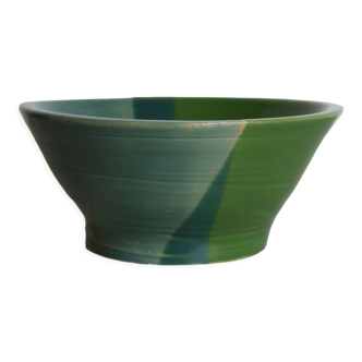 Green and blue ceramic bowl