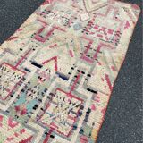 Carpet berbere boucherouite vintage 90×160 cm