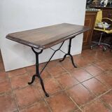 Old oak bistro table, 125cms L