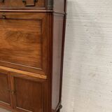 Secretary Louis XVI in mahogany Top of veined gray marble XIX century