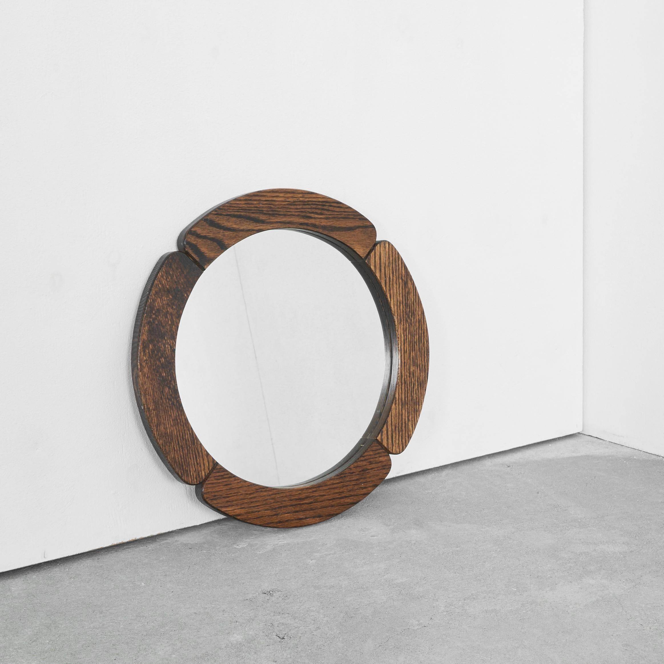 'Clove' mirror in solid oak 1970