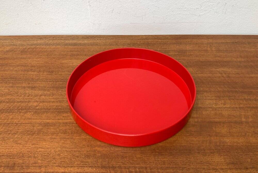 Vintage Space Age Red Tray from Boltze Design, 1970s