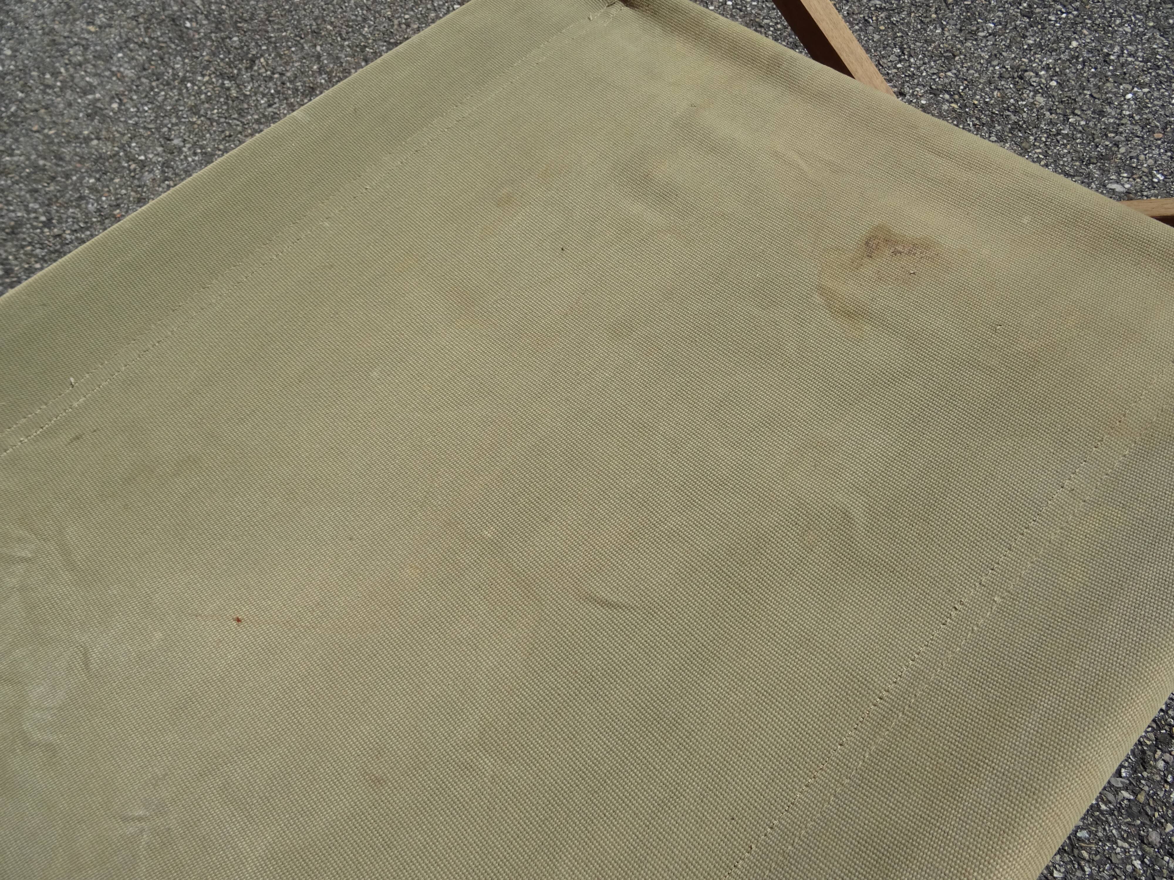 Khaki military camp bed