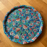 Longwy pie dish with flower pattern