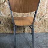 Chair feet compass metal chrome in formica brown 70