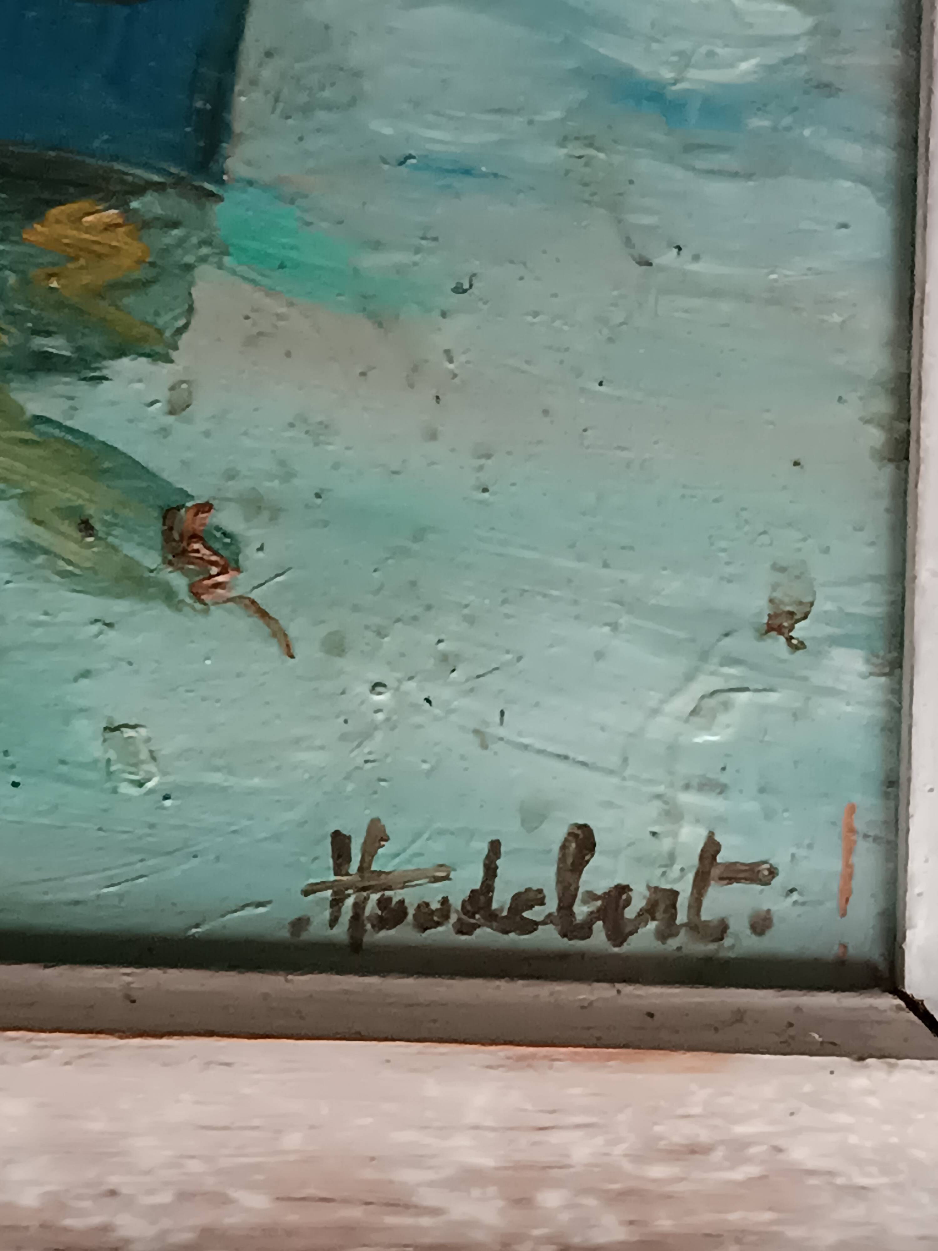 Tableau Huile sur panneau signée Heudebert Saint Jean de Luz