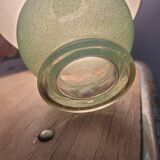 50s lamp with granite glass and gold trim