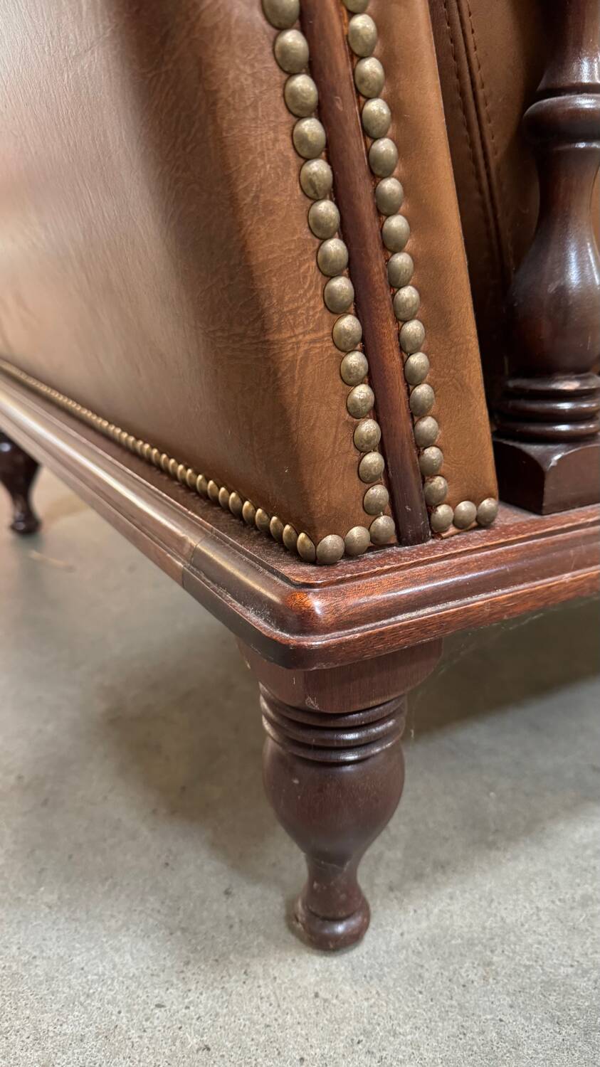 Vintage brown leather armchair