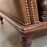 Vintage brown leather armchair