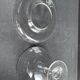 Dessert cup (compotier) with monogrammed light crystal top