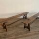 Paire de bancs de ferme