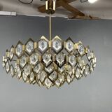1960s Faceted Glass Chandelier by Jaroslav Bejvl for Kamenicky Senov