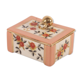 Bonbonnière en porcelaine de Raymond Chevalier pour Boch la Louvière, Belgique des années 1930.