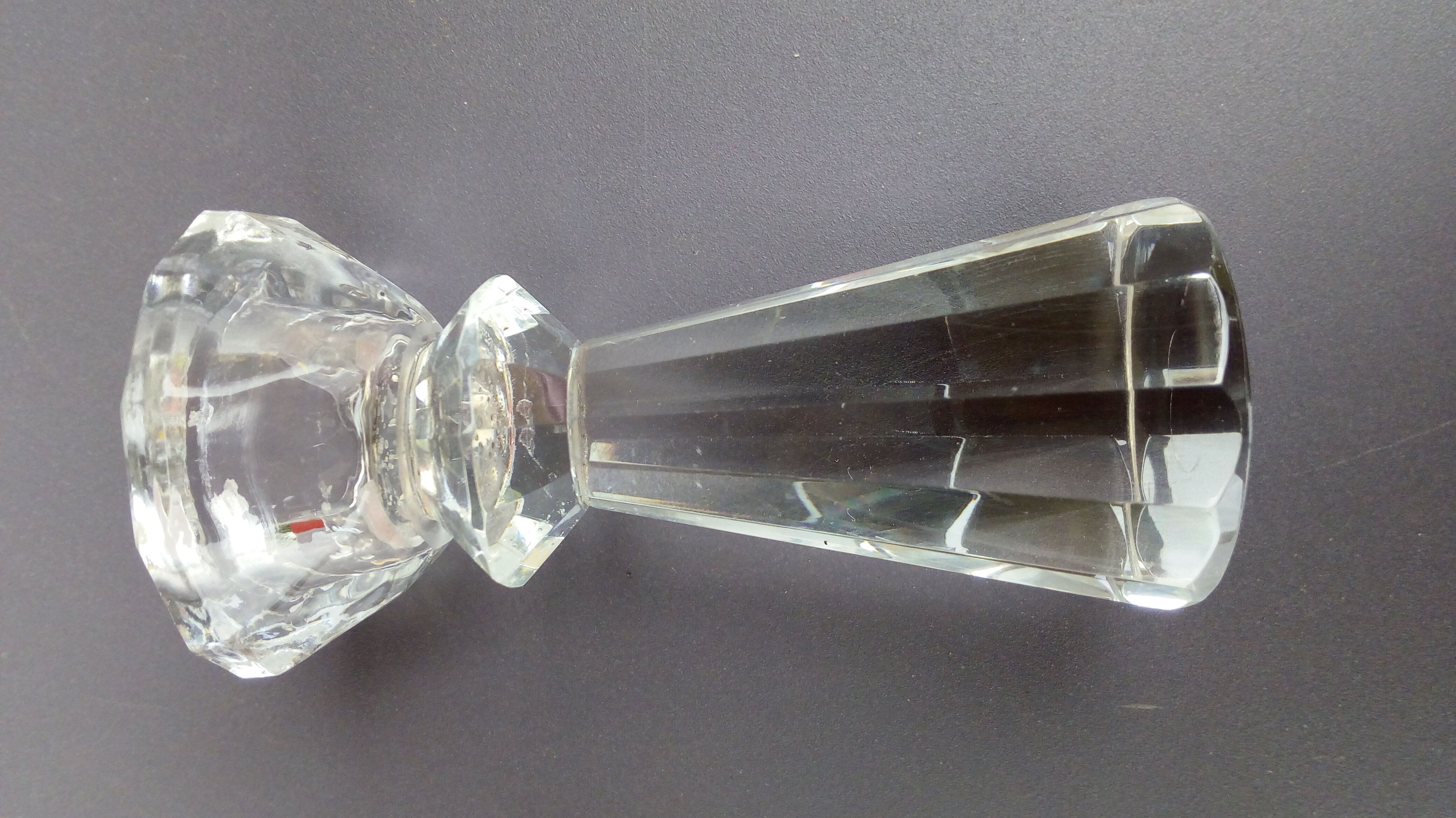 Glass candlesticks