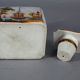 Porcelain bottle old Paris marine & bucolic decoration nineteenth century SB