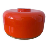 Orange Opaline Lampshade & Golden Brass - 70s Design