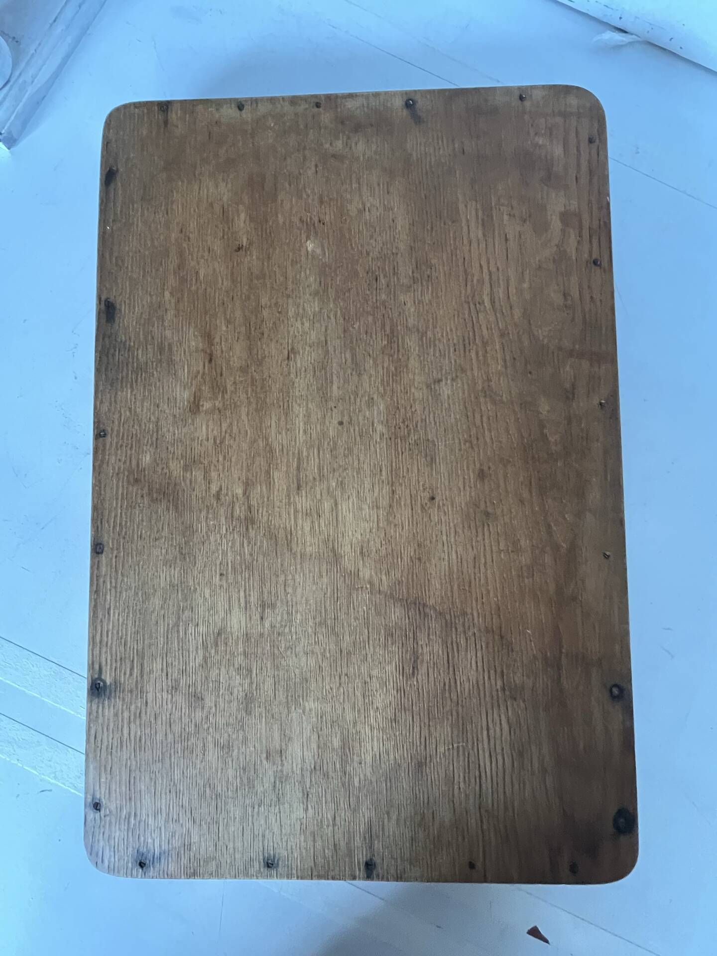 Wood and metal serving tray
