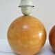 Two lamps balls solid wood By IMT italy vintage