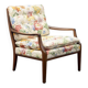 Restored 1960s armchair, floral pattern, two available.