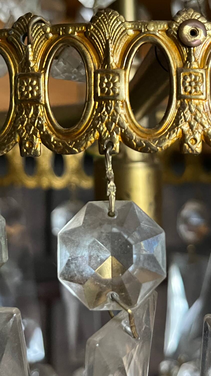 Antique hot air balloon chandelier with tassels