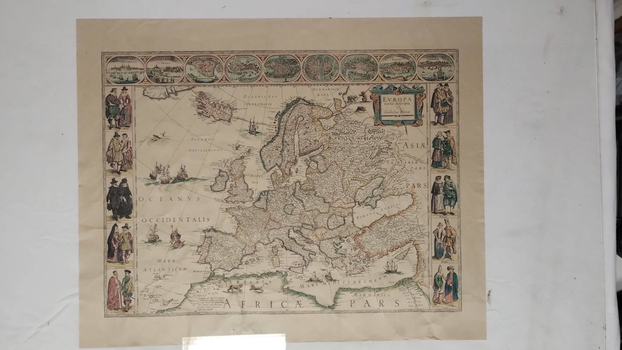 Vintage map of Europe