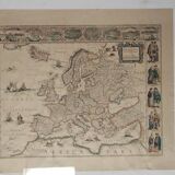 Vintage map of Europe
