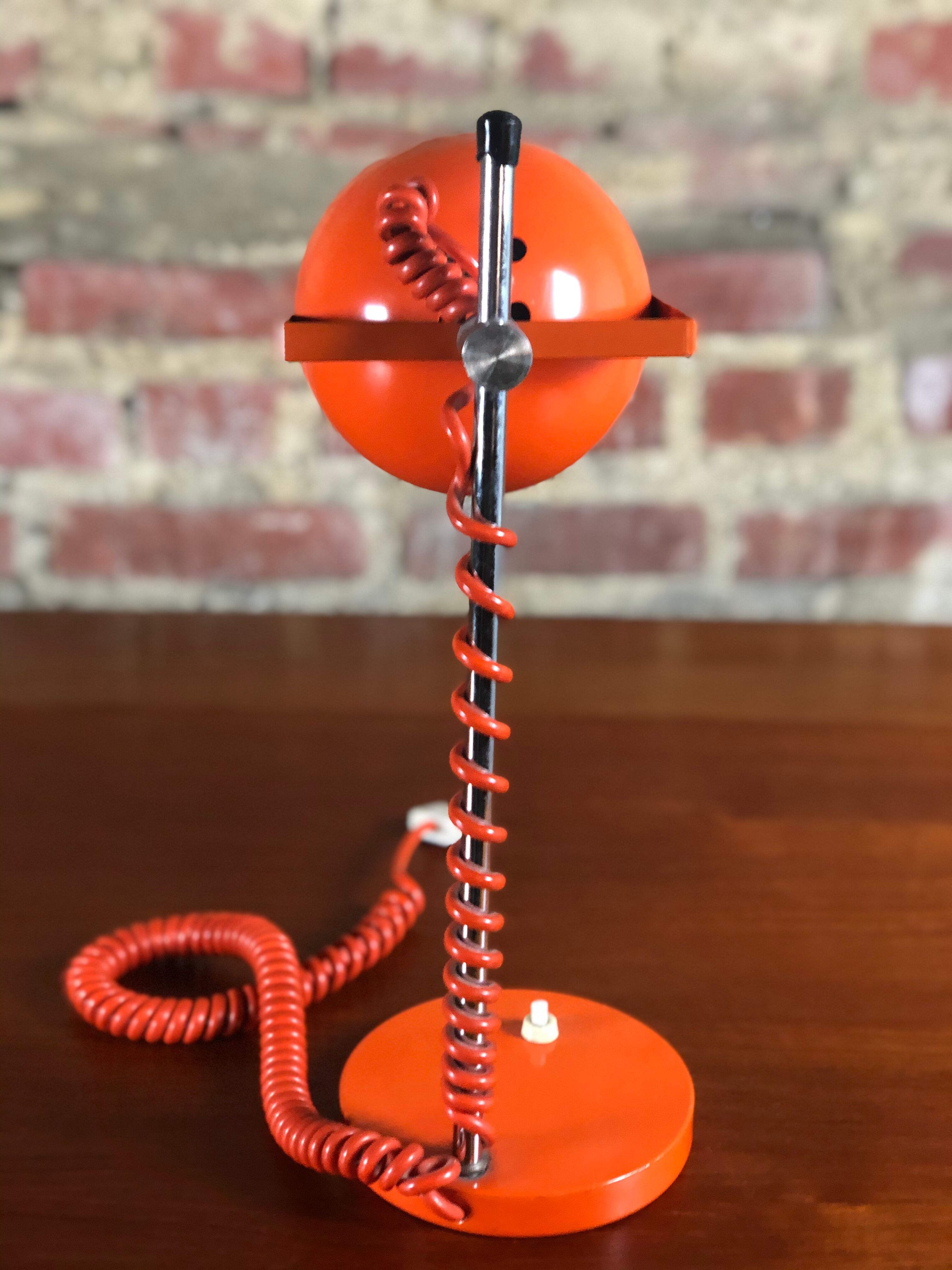 Eyeball lamp orange 1970