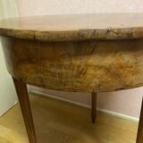 Louis XVI style pedestal table in walnut and walnut veneer