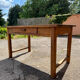 Hand-carved solid wood farm table