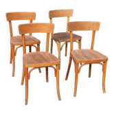 Set of 4 Thonet bistro chairs from the 1950s.