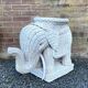 Wicker elephant side table