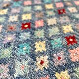 Blue shaggy carpet