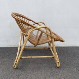 Rattan basket armchair