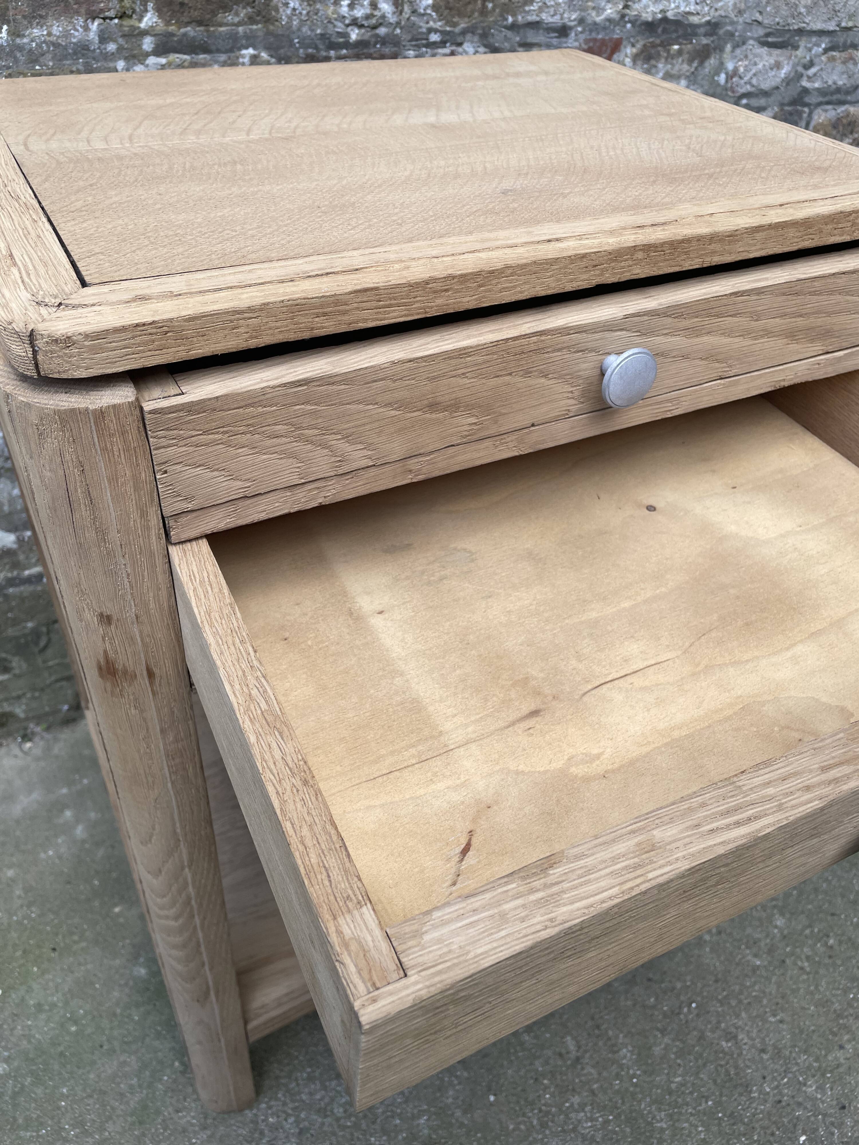 Worker in sandblasted solid oak, circa 1940